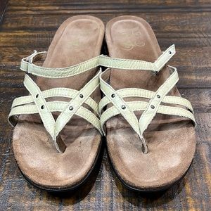 Dansko sandals Dansko flip flops, suede footbed,cork rubber sole, clog sole